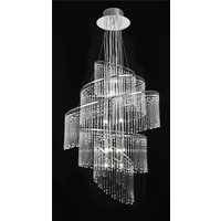 Camille 24 Light Chandelier Chrome Finish, G4 Bulb