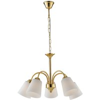 5 Light Multi Arm Pendant Ceiling Light Gold 14cm
