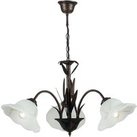 BYRON 3 Light Multi Arm Pendant Ceiling Light Rust 64x50cm