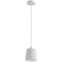 CLUNY Dome Pendant Ceiling Light White 14x14cm