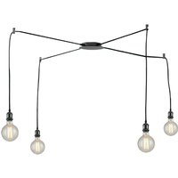 GROOVE 4 Light Cluster Pendant Ceiling Light Copper 250cm