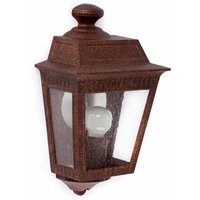 Argot 1 Light Outdoor Wall Lantern Rust Brown IP44, E27