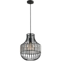 OPIUM Wire Frame Pendant Ceiling Light Black 30x36.4cm