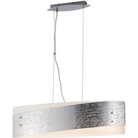 PARIS 4 Light Straight Bar Pendant Ceiling Light Silver 75x20cm