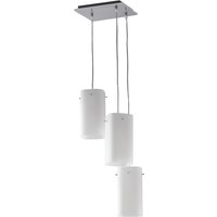 SQUARE 3 Light Cluster Pendant Ceiling Light White 25x25x23cm