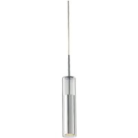 TABOO Slim Pendant Ceiling Light Chrome 7x47cm