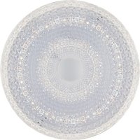 UNIKA LED Patterned Glass Flush Ceiling Light White 2400lm CCT 39cm