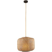 ZEN Cylindrical Pendant Ceiling Light Wood 40x31cm