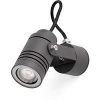 Lit 1 Light Outdoor Wall Spotlight Dark Grey IP54, GU10