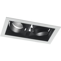 APOLLO LED 2 Light Recessed Adjustable Downlight Black 3200lm 3000K 26.9x15x9.4cm