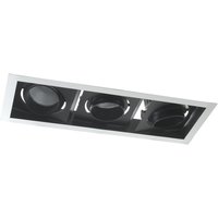 APOLLO LED 3 Light Recessed Adjustable Downlight Black 3600lm 4000K 51.3x18.8x12cm