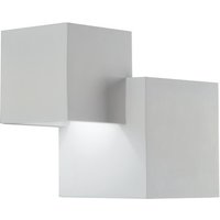 RUBIK 2 Light Plaster Wall Light White 19.5x16x11.5cm