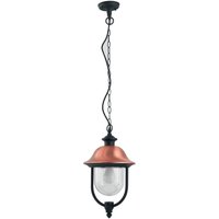 VENEZIA Outdoor Pendant Ceiling Light Black, IP44 25cm
