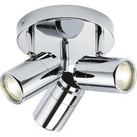 GU10 Triple Spotlight - Chrome 230V IP44 20W