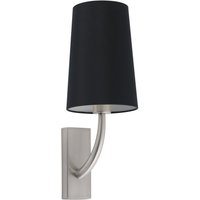 Rem Matt Nickel, Black Shade Wall Lamp