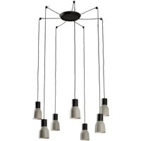 Kombo Grey Cluster Drop Ceiling Pendant 7 Light