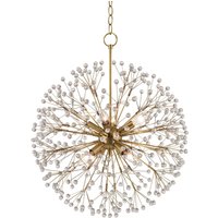 Dunkirk 8 Light Chandelier Brass, Crystal