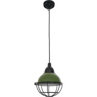 Claire 1 Light Dome Ceiling Pendant Green, E27