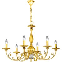 Pisani Multi Arm Chandeliers 6 Light 24 Carat Gold