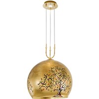 Luna Glass Dome Pendant Ceiling Light 2 Light 24 Carat Gold