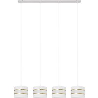 Helen Straight Bar Pendant Ceiling Light White, Gold 100cm