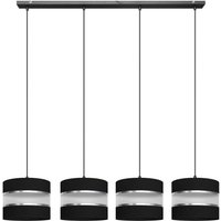 Helen Straight Bar Pendant Ceiling Light Black, Silver 100cm