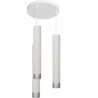 Tuba Cluster Pendant Ceiling Light White, Chrome 30cm