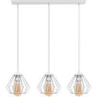 Agat Straight Bar Pendant Ceiling Light White 65cm