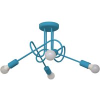 Oxford Multi Arm Semi Flush Ceiling Light Turquoise 44cm