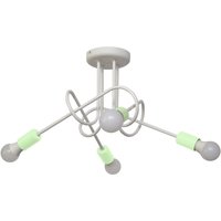 Oxford Multi Arm Semi Flush Ceiling Light White, Minth 44cm