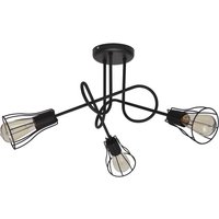 Oxford Multi Arm Semi Flush Ceiling Light Black 56cm