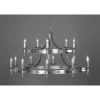 Saxon 15 Light Aged Two-Tier Ceiling