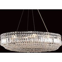 Olovo Crystal Oval Ceiling Chrome