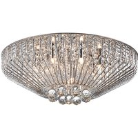 Carlo 7 Light Flush Polished Chrome Ceiling Fitting