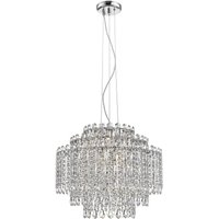 Alita Crystal 8 Light Ceiling Chrome