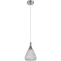 Simone 1 Light Chrome Ceiling Pendant