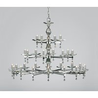Capri Optic Glass 28 Arm Chandelier