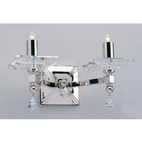 Capri Optic Crystal Nickel Candle Wall Lamp