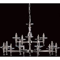 San Marino Nickel 15 Arm Chandelier