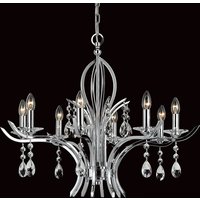Turin Chrome With Crystal 8 Arm Chandelier