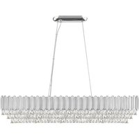 Grenada 11 Light Chrome Crystal Bar Pendant Ceiling Light