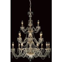 Modra Crystal Gold 18 Arm Chandelier