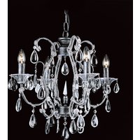 Versailles Bead Silver Streak 4 Arm Chandelier