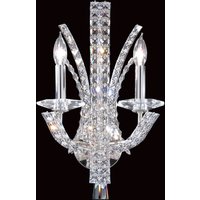 Eclipse 2 Light Crystal Chrome Candle Wall Lamp