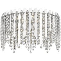 Belize 5 Light LED Flush Ceiling Light Chrome Crystal Ceiling Light