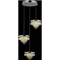 Essonne 3 Light LED Chrome Cluster Pendant Ceiling Light