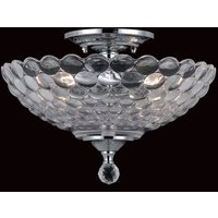 Dallas Chrome Bowl Semi Flush Ceiling Light