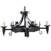 Cromwell Matt Black 5 Arm Chandelier