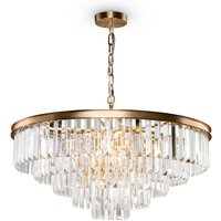 Classic Revero 12 Light Brass Pendant Ceiling Light
