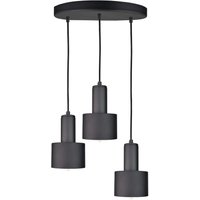 Luce Cluster Pendant Ceiling Light Black, 30cm, 3x E27